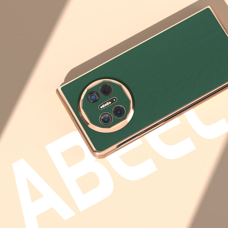 For Huawei Mate X5 Genuine Leather Silk Series Nano Plating Phone Case(Dark Green) - Huawei Cases by PMC TechLife | Online Shopping South Africa | PMC TechLife | Buy Now Pay Later Mobicred