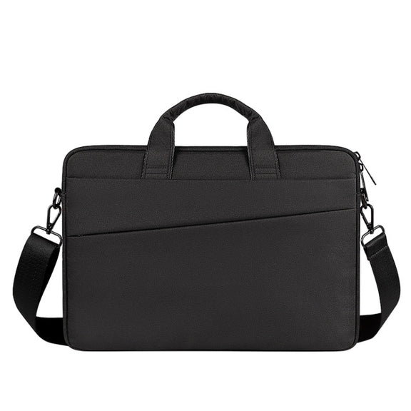 For 13.3 inch ST01S Water-resistant Oxford Laptop Diagonal Shoulder Handbag(Black)