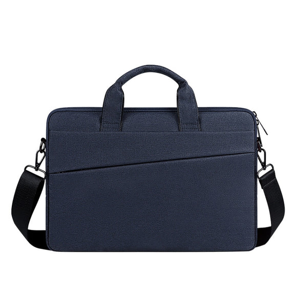 For 13.3 inch ST01S Water-resistant Oxford Laptop Diagonal Shoulder Handbag(Navy Blue)