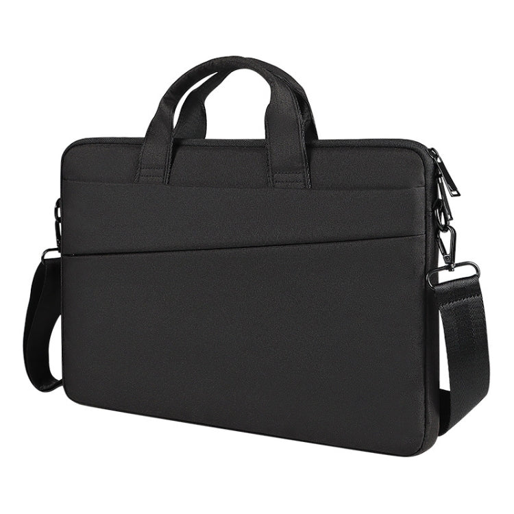 For 14.1 inch ST01S Water-resistant Oxford Laptop Diagonal Shoulder Handbag(Black)