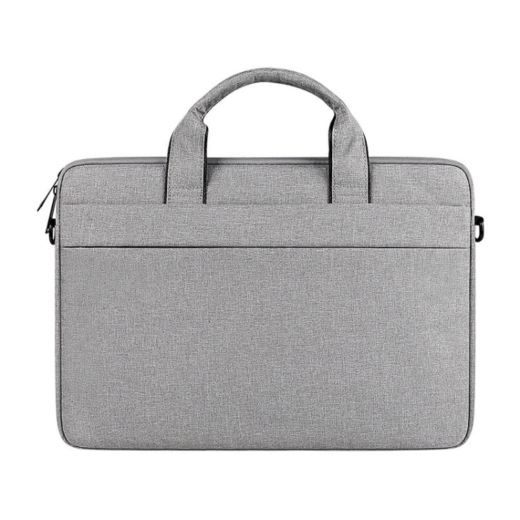 For 15.6 inch ST01S Water-resistant Oxford Laptop Diagonal Shoulder Handbag(Light Grey)