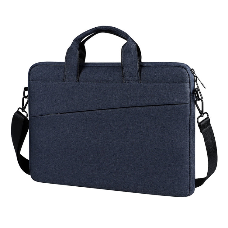 For 15.6 inch ST01S Water-resistant Oxford Laptop Diagonal Shoulder Handbag(Navy Blue)