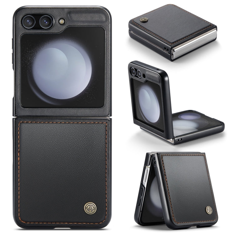 For Samsung Galaxy Z Flip5 CaseMe 023 Butterfly Buckle Litchi Texture RFID Anti-theft Leather Phone Case(Black) - Galaxy Z Flip5 Cases by CaseMe | Online Shopping South Africa | PMC TechLife