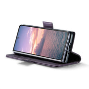 For Samsung Galaxy Z Fold6 5G CaseMe 023 Butterfly Buckle Litchi Texture RFID Anti-theft Leather Phone Case(Pearly Purple)