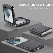 For Samsung Galaxy Z Flip6 5G CaseMe 023 Butterfly Buckle Litchi Texture RFID Anti-theft Leather Phone Case(Black)