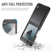 For Samsung Galaxy Z Flip6 5G CaseMe 023 Butterfly Buckle Litchi Texture RFID Anti-theft Leather Phone Case(Black)