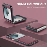 For Samsung Galaxy Z Flip6 5G CaseMe 023 Butterfly Buckle Litchi Texture RFID Anti-theft Leather Phone Case(Wine Red)