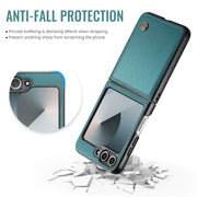 For Samsung Galaxy Z Flip6 5G CaseMe 023 Butterfly Buckle Litchi Texture RFID Anti-theft Leather Phone Case(Pearly Blue)