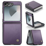 For Samsung Galaxy Z Flip6 5G CaseMe 023 Butterfly Buckle Litchi Texture RFID Anti-theft Leather Phone Case(Pearly Purple)
