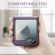 For Samsung Galaxy Z Flip6 5G CaseMe 023 Butterfly Buckle Litchi Texture RFID Anti-theft Leather Phone Case(Pearly Purple)