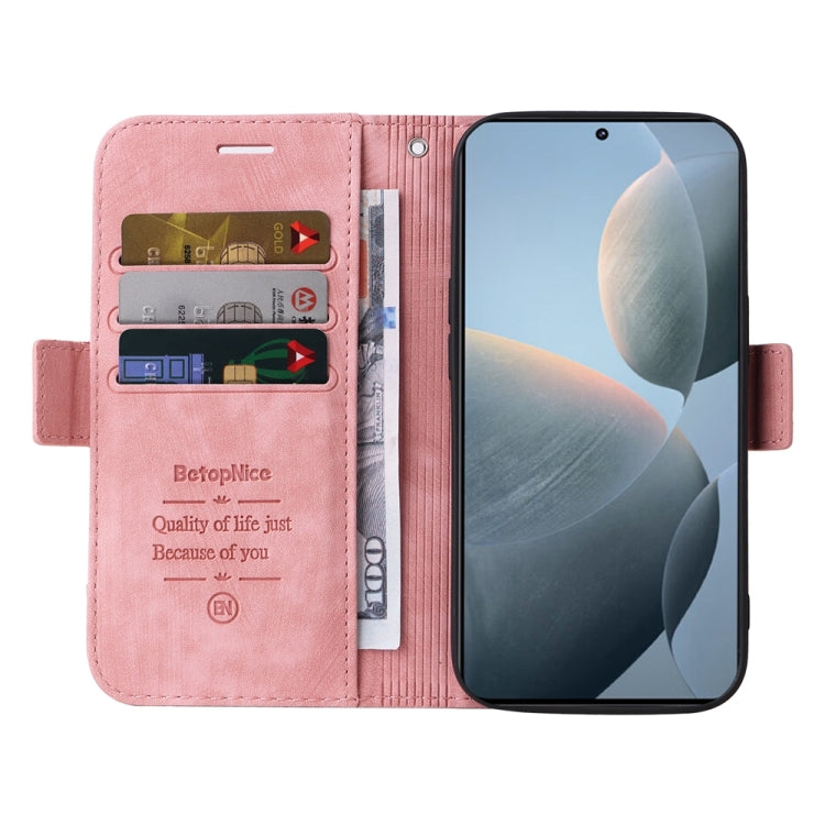 For Xiaomi Redmi K70 / K70 Pro 5G BETOPNICE Dual-side Buckle Leather Phone Case(Pink) - Xiaomi Cases by BETOPNICE | Online Shopping South Africa | PMC Jewellery | Buy Now Pay Later Mobicred