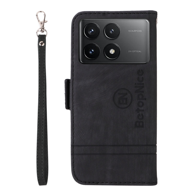 For Xiaomi Redmi K70 / K70 Pro 5G BETOPNICE Dual-side Buckle Leather Phone Case(Black) - Xiaomi Cases by BETOPNICE | Online Shopping South Africa | PMC Jewellery | Buy Now Pay Later Mobicred