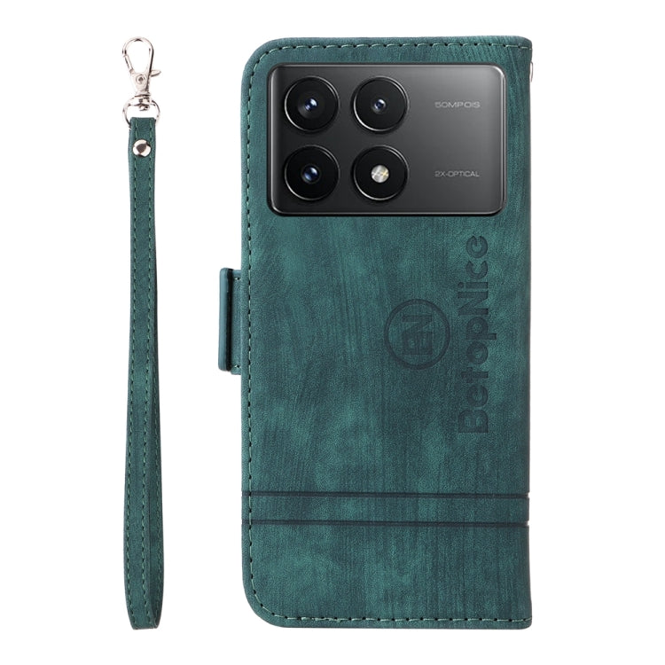 For Xiaomi Redmi K70 / K70 Pro 5G BETOPNICE Dual-side Buckle Leather Phone Case(Green) - Xiaomi Cases by BETOPNICE | Online Shopping South Africa | PMC Jewellery | Buy Now Pay Later Mobicred