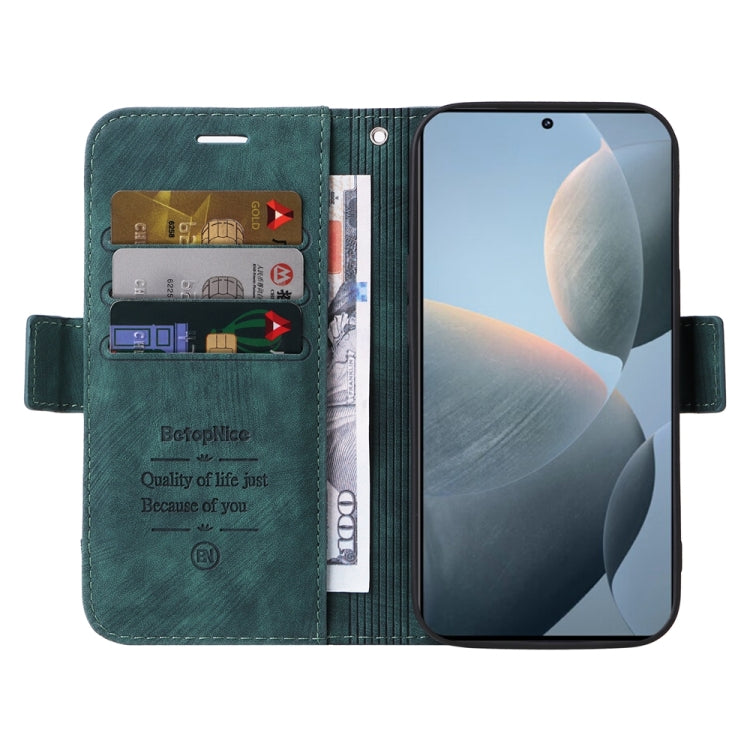 For Xiaomi Redmi K70 / K70 Pro 5G BETOPNICE Dual-side Buckle Leather Phone Case(Green) - Xiaomi Cases by BETOPNICE | Online Shopping South Africa | PMC Jewellery | Buy Now Pay Later Mobicred