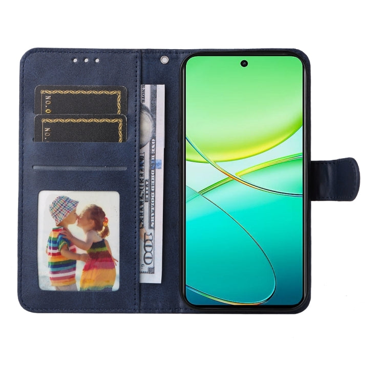 For vivo Y38 5G / T3x 5G Global Classic Calf Texture Flip Leather Phone Case(Blue) - vivo Cases by PMC TechLife | Online Shopping South Africa | PMC TechLife | Buy Now Pay Later Mobicred