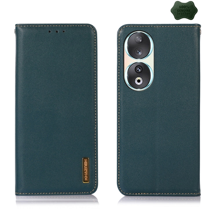 For Honor 90 KHAZNEH Nappa Top Layer Cowhide Leather Phone Case(Green) - Honor Cases by PMC TechLife | Online Shopping South Africa | PMC TechLife | Buy Now Pay Later Mobicred