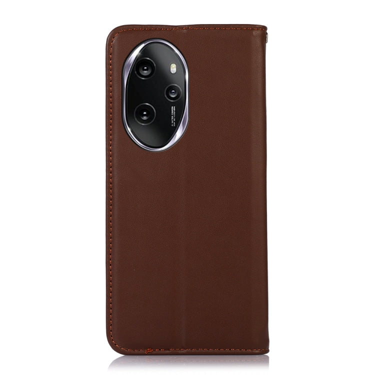 For Honor 100 Pro KHAZNEH Nappa Top Layer Cowhide Leather Phone Case(Brown) - Honor Cases by PMC TechLife | Online Shopping South Africa | PMC TechLife | Buy Now Pay Later Mobicred
