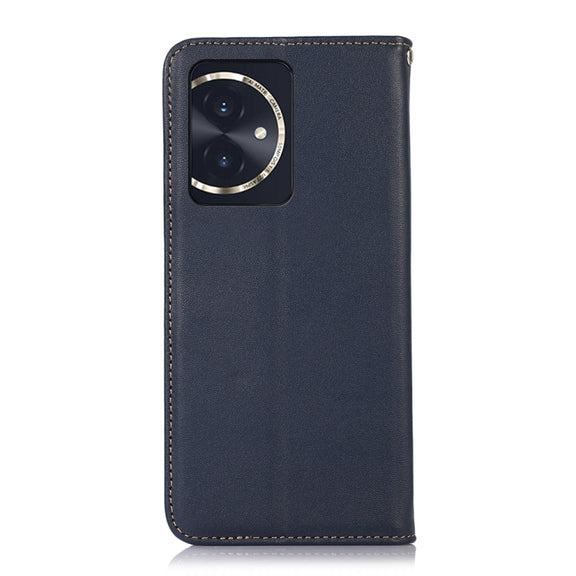 For Honor 100 KHAZNEH Nappa Top Layer Cowhide Leather Phone Case(Blue)