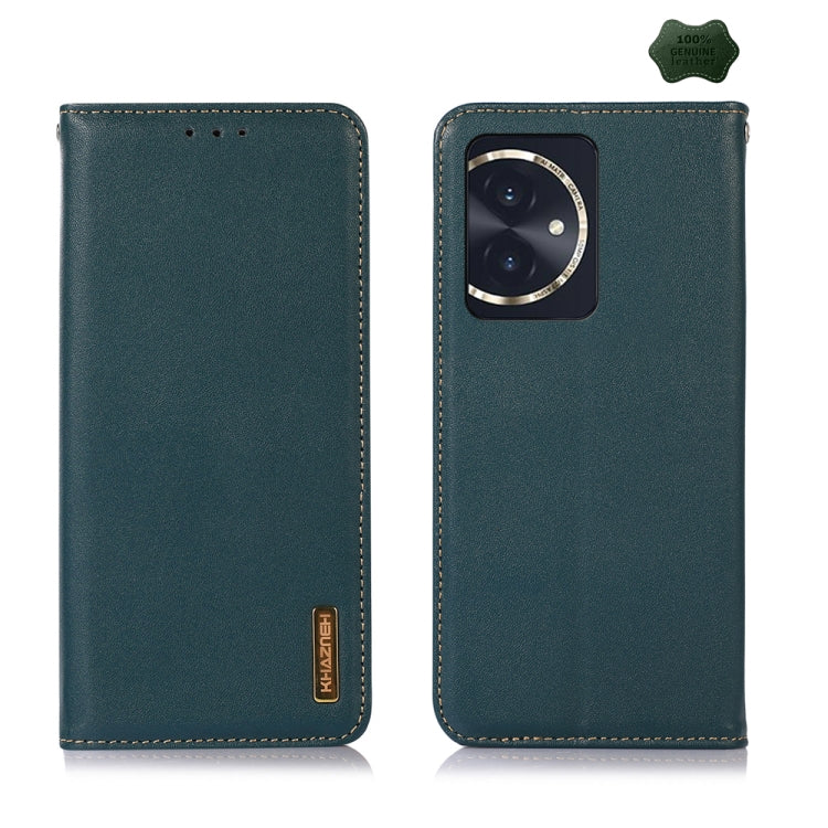 For Honor 100 KHAZNEH Nappa Top Layer Cowhide Leather Phone Case(Green) - Honor Cases by PMC TechLife | Online Shopping South Africa | PMC TechLife | Buy Now Pay Later Mobicred