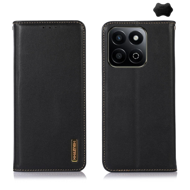 For Honor Play 60 Plus / 200 Smart KHAZNEH Nappa Top Layer Cowhide Leather Phone Case(Black) - Honor Cases by PMC TechLife | Online Shopping South Africa | PMC TechLife | Buy Now Pay Later Mobicred