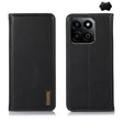 For Honor Play 60 Plus / 200 Smart KHAZNEH Nappa Top Layer Cowhide Leather Phone Case(Black) - Honor Cases by PMC TechLife | Online Shopping South Africa | PMC TechLife | Buy Now Pay Later Mobicred
