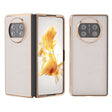 For Huawei Mate X3 Nano Plating Genuine Leather Wave Series Phone Case(Grey) - Huawei Cases by PMC TechLife | Online Shopping South Africa | PMC TechLife | Buy Now Pay Later Mobicred