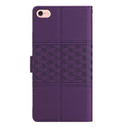 For iPhone 16e Diamond Embossed Skin Feel Leather Phone Case(Purple)