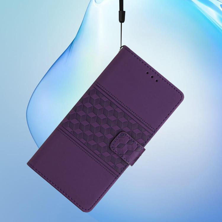 For iPhone 16e Diamond Embossed Skin Feel Leather Phone Case(Purple) - free shipping - PMC TechLife - Order now!