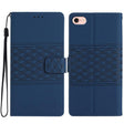 For iPhone 16e Diamond Embossed Skin Feel Leather Phone Case(Dark Blue) - iPhone 16e Cases by PMC TechLife | Online Shopping South Africa | PMC TechLife | Buy Now Pay Later Mobicred