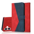 For iPhone 16 Plus Dual-color Stitching Leather Phone Case(Red Blue) - free shipping - PMC TechLife - Order now!