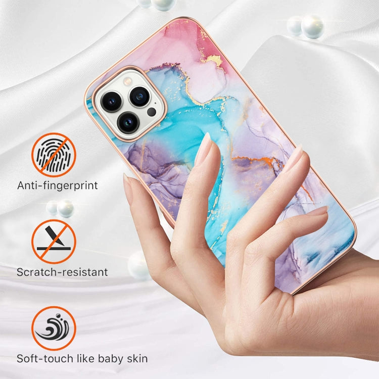 For iPhone 16 Pro Electroplating Pattern IMD TPU Shockproof Case(Milky Way Blue Marble) - iPhone 16 Pro Cases by PMC TechLife | Online Shopping South Africa | PMC TechLife | Buy Now Pay Later Mobicred