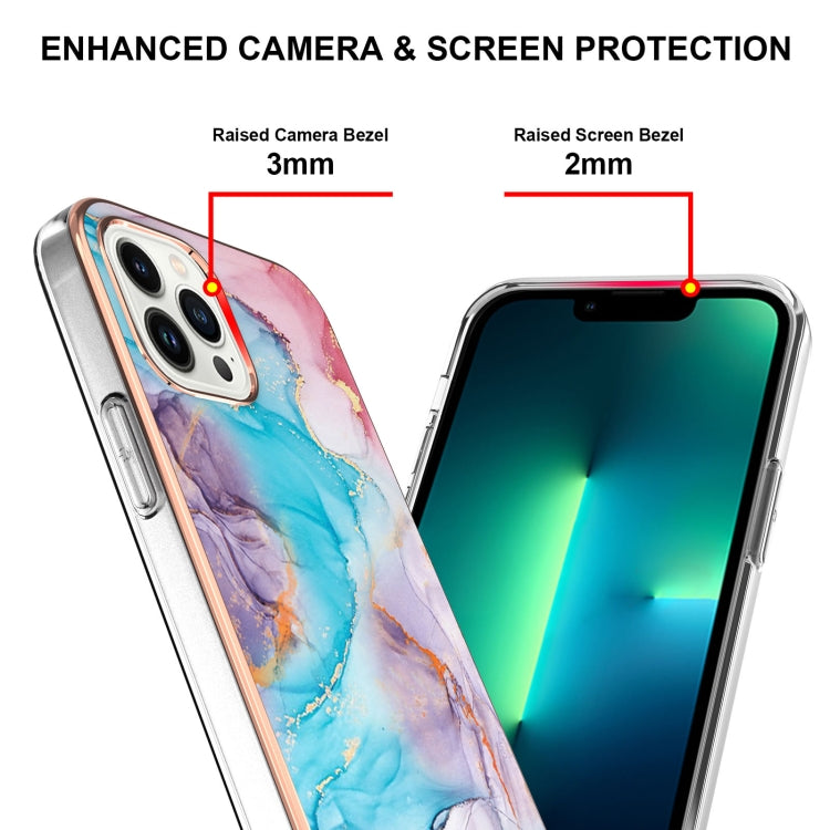 For iPhone 16 Pro Electroplating Pattern IMD TPU Shockproof Case(Milky Way Blue Marble) - iPhone 16 Pro Cases by PMC TechLife | Online Shopping South Africa | PMC TechLife | Buy Now Pay Later Mobicred