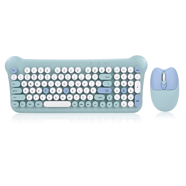 QW05 Mixed Color Portable 2.4G Wireless Keyboard Mouse Set(Blue) - Wireless Keyboard by PMC Jewellery | Online Shopping South Africa | PMC Jewellery | Buy Now Pay Later Mobicred