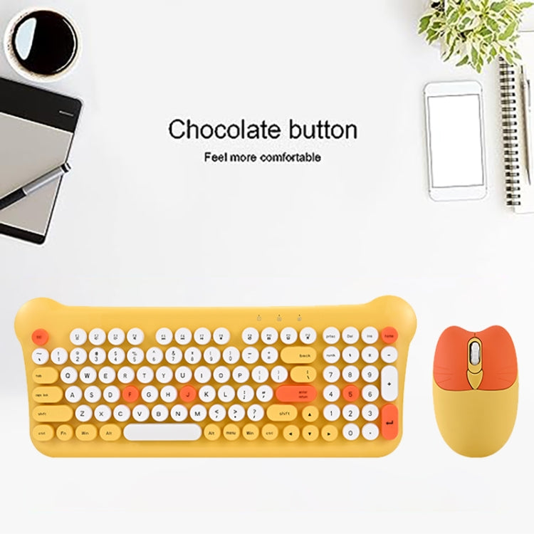 QW05 Mixed Color Portable 2.4G Wireless Keyboard Mouse Set(Blue)