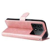 For Xiaomi Redmi K70 / K70 Pro Fashion Calf Texture Zipper Leather Phone Case(Rose Gold)