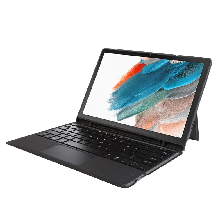TA08B-AS Pivot Backlight Lower Pen Slot Bluetooth Keyboard Leather Case For Samsung Galaxy Tab A8 10.5/X205/X200(Black) - Samsung Keyboard by PMC TechLife | Online Shopping South Africa | PMC TechLife