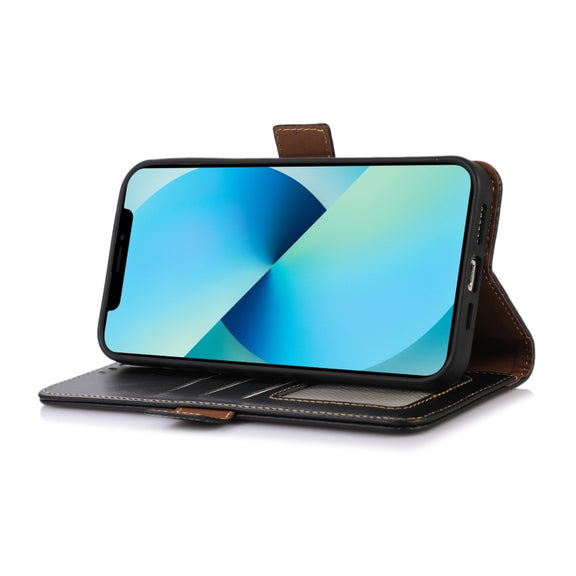 For Samsung Galaxy S24+ Crazy Horse Top Layer Cowhide Leather Phone Case(Black)