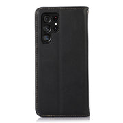 For Samsung Galaxy S24 Ultra KHAZNEH Nappa Top Layer Cowhide Leather Phone Case(Black)