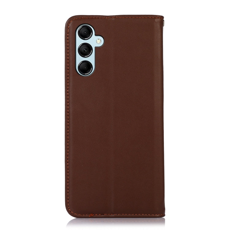 For Samsung Galaxy S24 KHAZNEH Nappa Top Layer Cowhide Leather Phone Case(Brown)