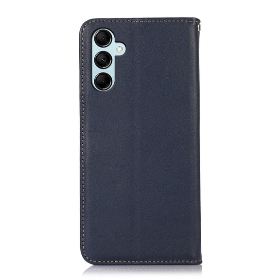 For Samsung Galaxy S24+ KHAZNEH Nappa Top Layer Cowhide Leather Phone Case(Blue)