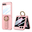 For Samsung Galaxy Z Flip6 GKK Integrated Ultrathin Shockproof Phone Case with Ring Wrist Strap(Pink) - free shipping - PMC Jewellery - Order now!