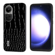 For OPPO Reno 10 / 10 Pro Global ABEEL Genuine Leather Crocodile Pattern Black Edge Phone Case(Black) - OPPO Cases by PMC TechLife | Online Shopping South Africa | PMC TechLife | Buy Now Pay Later Mobicred