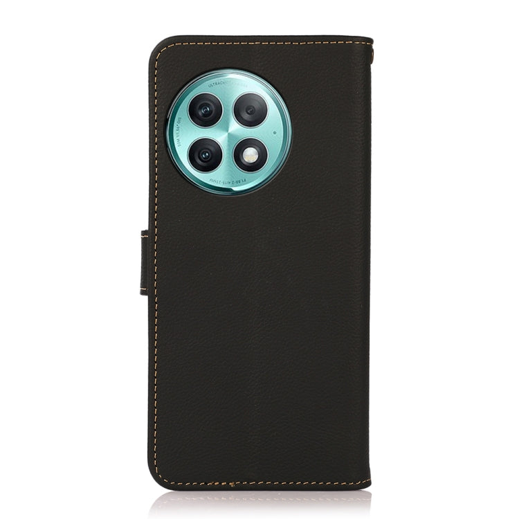 For OnePlus Ace 2 Pro KHAZNEH Custer Genuine Leather RFID Phone Case(Black) - OnePlus Cases by PMC TechLife | Online Shopping South Africa | PMC TechLife | Buy Now Pay Later Mobicred