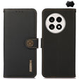 For OnePlus Ace 5 Pro / Ace 5 / 13R KHAZNEH Custer Genuine Leather RFID Phone Case(Black) - OnePlus Cases by PMC TechLife | Online Shopping South Africa | PMC TechLife | Buy Now Pay Later Mobicred