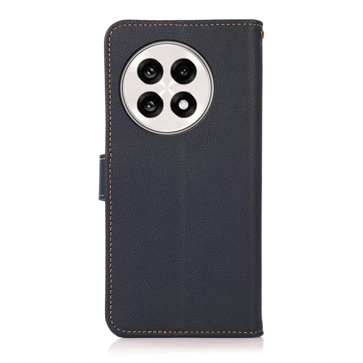 For OnePlus Ace 5 Pro / Ace 5 / 13R KHAZNEH Custer Genuine Leather RFID Phone Case(Blue) - Ace 5 Cases by PMC TechLife | Online Shopping South Africa | PMC TechLife | Buy Now Pay Later Mobicred
