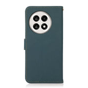 For OnePlus Ace 5 Pro / Ace 5 / 13R KHAZNEH Custer Genuine Leather RFID Phone Case(Green)