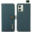 For Motorola Moto G54 5G KHAZNEH Custer Genuine Leather RFID Phone Case(Green) - Motorola Cases by PMC TechLife | Online Shopping South Africa | PMC TechLife | Buy Now Pay Later Mobicred