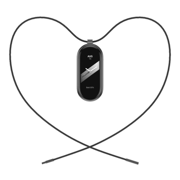 For Xiaomi Smart Band 10 / 9 / 8 Mijobs Stainless Steel Buckle Wax Rope Necklace(Black)