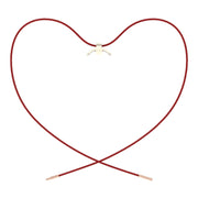 For Xiaomi Smart Band 10 / 9 / 8 Mijobs Stainless Steel Buckle Wax Rope Necklace(Red+Light Gold)