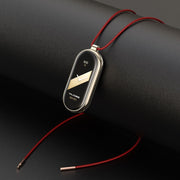 For Xiaomi Smart Band 10 / 9 / 8 Mijobs Stainless Steel Buckle Wax Rope Necklace(Red+Light Gold)